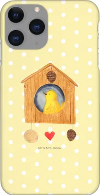 Produktbild von Mr. & Mrs. Panda Iphone 11 Pro Handyhülle Vogel Haus - Gelb Pastell - Geschenk, Familie, Wohnung, Lustige Sprüche, Handy Case, Premium Kunststoff, Castle, Zuhause