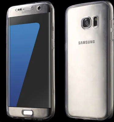 Produktbild von Crystal Case Hülle für Samsung Galaxy S7 Edge Grau Rahmen Full Body