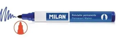 Produktbild von Permanenter, runder Stift, rot (12 Stück), Marke: MILAN