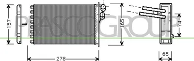 Produktbild von PRASCO AD017H002 Wärmetauscher Innenraumheizung Kühler für VW PASSAT Variant (3B6) PASSAT Variant (3B5) PASSAT (3B3) für AUDI A4 Limousine (8D2, B5)