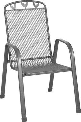 Produktbild von greemotion Gartenstühle Toulouse 6er Set aus Metall grau natur wetterfest