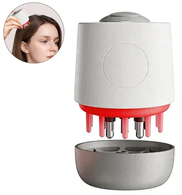 Produktbild von LED Rotlicht Kopfhautpflege Massagegerät – Hochfrequenz Vibration, Abnehmbarer Flüssigkeitsbehälter, Präzises Auftragen von Haarpflegeflüssigkeit