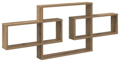 Image de vidaXL Étagère murale en bois imitation chêne artisanal, 130 x 10 x 50 cm