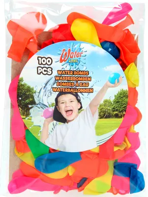 Image de 100 bombes à eau multicolores (display=24)