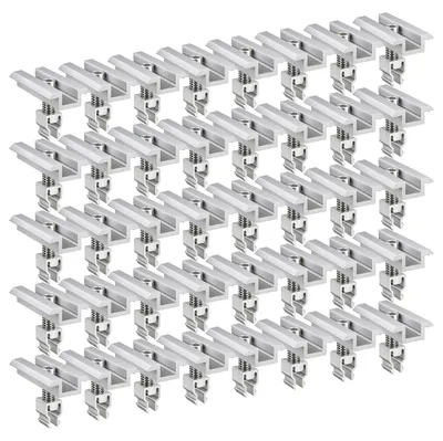 Produktbild von 40x Mittelklemme Klickfix silber 30-40mm Solarmodul Halterung Modulklemme Solar Modul Klemme Befestigung Halterung PV Montage Panel Aluminium Profil