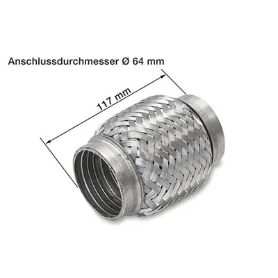 Produktbild von HJS 83 00 8335 Flexrohr Abgasanlage Auspuffrohr für BMW 3 Touring (E91) 3 Limousine (E90) 5 Touring (F11) 1 Schrägheck (F20) 3 Touring (F31)