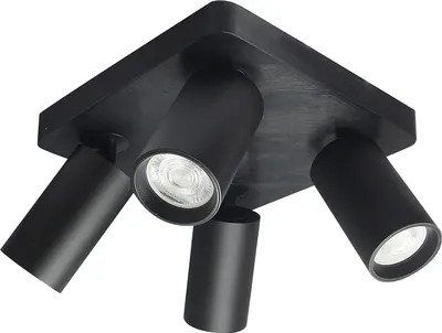 Zdjęcie produktu dla Rabalux Czarna lampa sufitowa Yorli do żarówki 4x GU10 73084