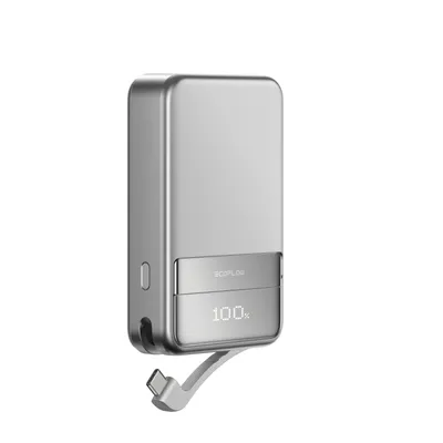 Produktbild von EF ECOFLOW Magnetische Powerbank 10 000 mAh Silber, kabelloses tragbares Ladegerät