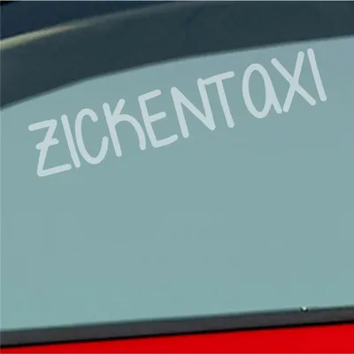 Produktbild von Auto Aufkleber Zickentaxi Mädels Lustig Tuning 19x4 cm Milchglas Sticker Heckscheibenaufkleber