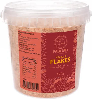 Obrázek produktu pro Mořská vločková sůl chilli 600g Falksalt