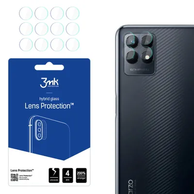 Produktbild von 3mk Hybridglas Lens Protection für Realme Narzo 50 Kamera Objektiv Kameralinse 0,16mm 6H (4 Stück)