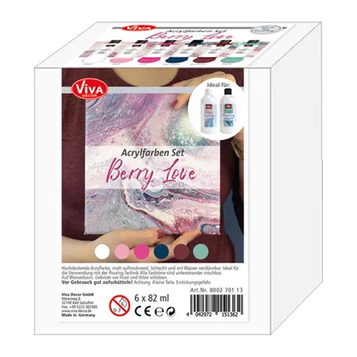 Produktbild von ViVA DECOR Acrylfarben-Set "Berry Love" 6-teilig