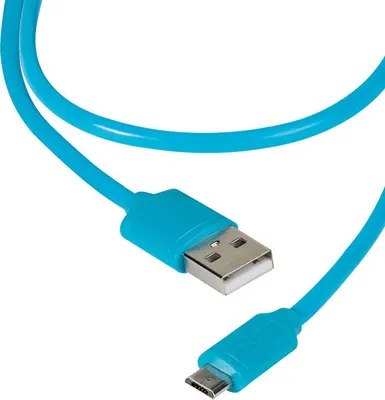Produktbild von VIVanco™USB 2.0 Verbindungskabel, USB Type A zu USB Type Micro B Stecker, Blau, 1,2m