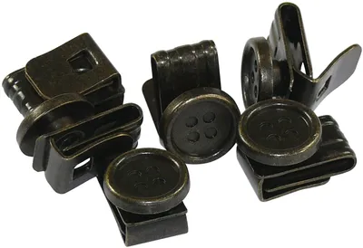 Produktbild von Knopfclip in 4 Farben 6 er Pack