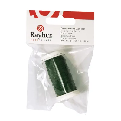 Produktbild von rayher Hobby Blumendraht d.grün Ø0,35 mm  Spule 100m