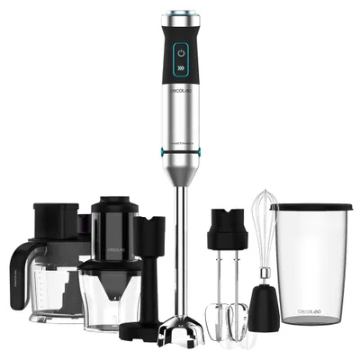 Productafbeelding van Staafmixer met 1500 W, CrossBlades-technologie met 4-bladig mes met zwarte titaniumcoating, extra lange XL-voet, spatbescherming en toerentalregelaar met turbofunctie. Incl.