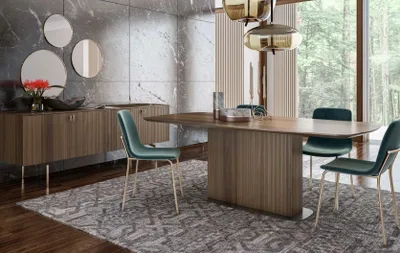 Produktbild von Moderne Esszimmer Garnitur Luxus Möbel Esszimmertisch Stühle Anrichte
