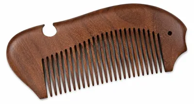 Imagen del producto de BEYSTON Peine de madera con forma de pez, Marrón natural