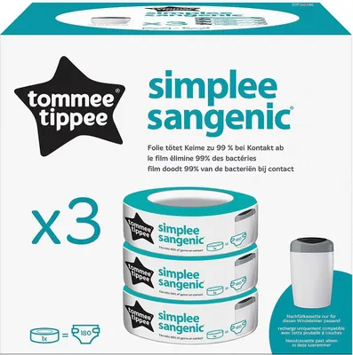 Produktbild von Tommee Tippee,Simplee Sangenic,3xNachfüllkassetten