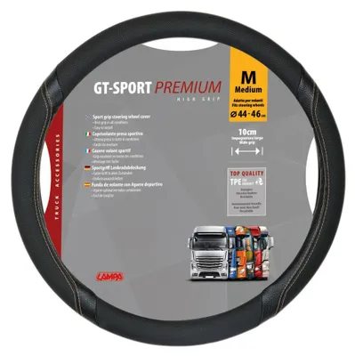 Produktbild von LAMPA 98020 GT-Sport Lenkradbezug TPE Schwarz Lenkradhülle