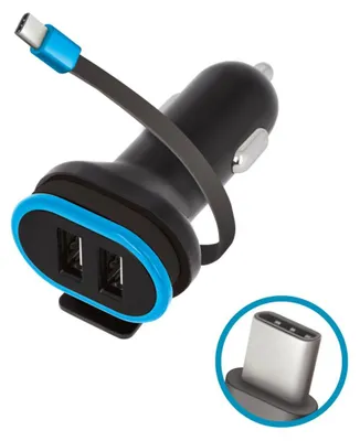 Produktbild von Forever CC-02 2xUSB 3A Autoladegerät mit USB-C Kabel