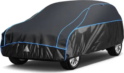 Produktbild von Holthly Hagelschutzplane Autoabdeckung Wasserdicht PKW SUV Jeep Schwarz 485-510cm