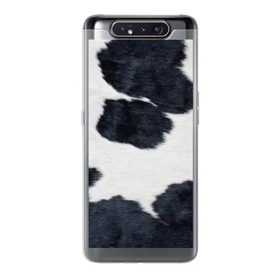 Produktbild von MuchoWow® Handyhülle Schutzhülle Hülle für Samsung Galaxy A80 Bild einer schwarzen und weißen Kuhhaut Silikon Softcase Handy Hülle - Schutzdeckel