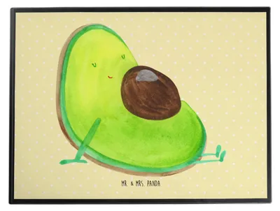 Produktbild von Mr. & Mrs. Panda Schreibunterlage Avocado Schwangerschaft - Gelb Pastell - Geschenk, bastelunterlagen, schreibtischunterlage, tischpad, schreibtischunterlagen, Wunder