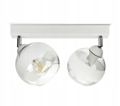Zdjęcie produktu dla Lampa Wisząca Sufitowa Żyrandol Biała Szklane Kule BG2 White Belt LED E27