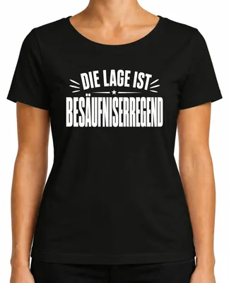 Productafbeelding van "Deze situatie is hilarisch. Grappige party-uitspraak. Sarcastisch dames T-shirt, zwart, maat XL."
