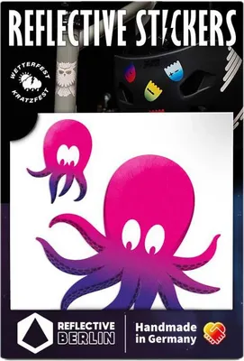 Produktbild von Reflective Berlin Octopus Reflektierende Aufkleber Rosa  Rosa One Size