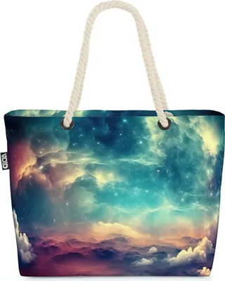 Produktbild von VOID Wolken Mystik SciFi Himmel Strandtasche Shopper 58x38x16cm 23L XXL Einkaufstasche Tasche Reisetasche Beach Bag