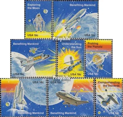 Produktbild von Briefmarken USA 1981 Mi 1481-1488 (kompl.Ausg.) postfrisch Raumfahrt