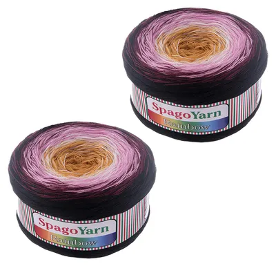 2 x 250g Farbverlaufsgarn Rainbow 05