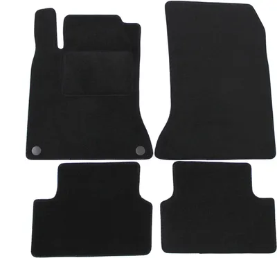 Image de Tapis De Sol Noir Velours Pour Mercedes A Class W176 2013-2018, Ajustement précis, Base Antidérapante, Renforcée dans la Zone de la Pédale