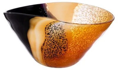 Produktbild von Gilde Glasart, Schale, "Umbras", Glas, braun, orange, , L. 22 cm, B. 31 cm, H. 15,5 cm  52896
