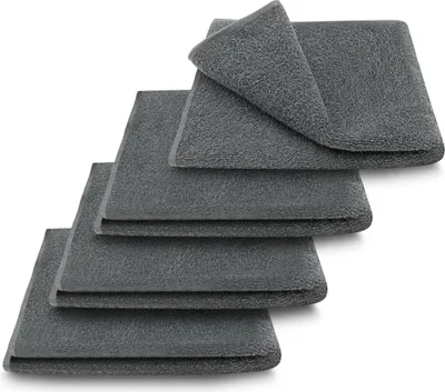 Produktbild von 4x ARLI Gästetuch 30 x 50 cm Anthrazit / Grau - 100% Baumwolle ( 4er Set / Pack )