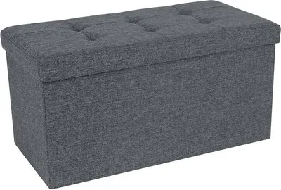 Produktbild von Sitzbank - Praktische Sitzbank - Ongelooflijke Kapazität - Extra stabil - Vezelplatten - Lichtgriß - 76 x 38 x 38 cm