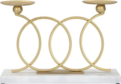 Produktbild von Mauro Ferretti Kerzenhalter Unendlichkeit Gold 30x9x20 cm