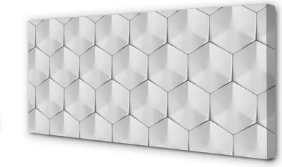 Produktbild von Leinwandbild 120x60 Wandkunst 3d Hexagone
