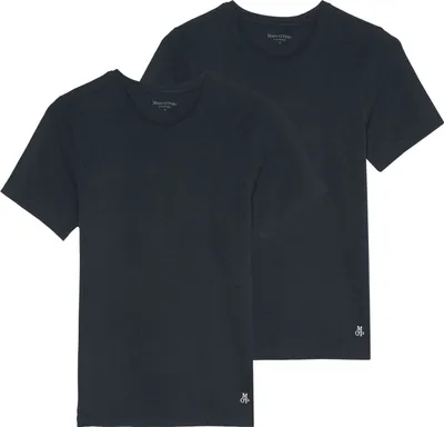 Produktbild von Marc O'Polo Crew Neck Top 2P Essentials Organic Baumwolle Stretch M Dunkelblau/Dark Navy