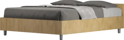 Produktbild von ITYHOME - Bett mit Lattenrost 140x200 Eiche Natur Nuamo