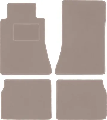 Zdjęcie produktu dla Welurowe dywaniki samochodowe do Mercedes E W124 sedan, kombi (1984-1997) - beżowe dywaniki podłogowe LUX komplet (4 szt.)