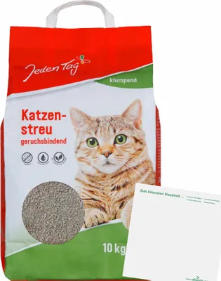 Produktbild von Jeden Tag Klumpstreu (10kg Packung) + usy Block