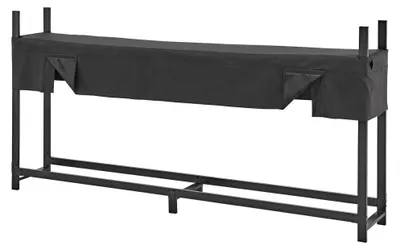 Obrázek produktu pro Ocelový regál černé barvy - rozměry 244 x 35,5 x 123 cm - nosnost 1100 kg - vyroben z uhlíkové oceli