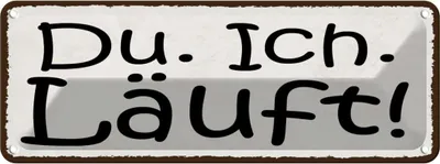 Produktbild von vianmo Blechschild 10x27 cm Du Ich Läuft Dekoration Spruch Zitat