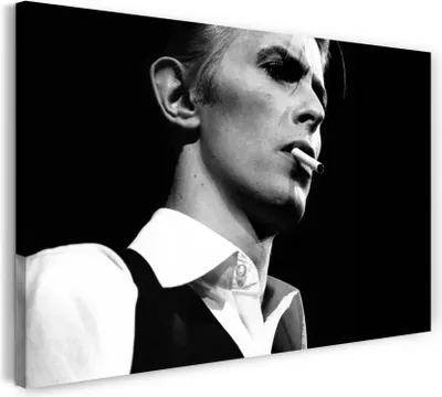 Produktbild von Leinwandbild (60x40cm): David Bowie, echter Holz-Keilrahmen inkl. Aufhänger, handgefertigt in Deutschland