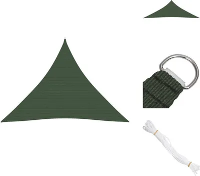 Produktbild von vidaXL Sonnensegel 160 g/m² Dunkelgrün 4x4x4 m HDPE -  Sonnenschirme & Sonnenschutze