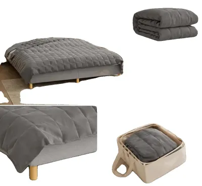 Obrázek produktu pro Závažnostní deka, mikrovlákno, pohodlná relaxace, šedá barva