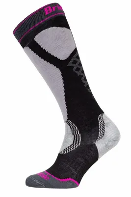 Zdjęcie produktu dla Skarpety Trekkingowe Bridgedale Ski Easy on Merino Endurance Women-Black-Light Grey S_35_37